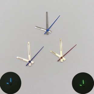 日志改装手表配件指针强绿夜光表针彩色秒针适装NH35NH36冰蓝夜光