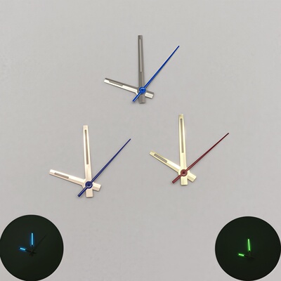 日志表针绿夜光冰蓝夜光彩色秒针
