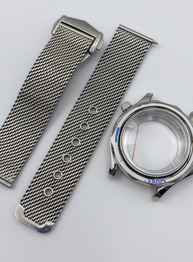 41MM海马300精钢表壳米兰网带+海马陶瓷圈套装蓝宝石玻璃适装NH35