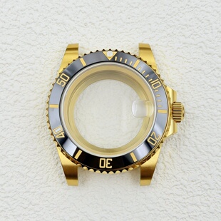 NH35表壳40MM精钢间金/全金水鬼游艇表壳蓝宝石玻璃适装NH34/NH36