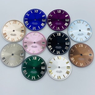 36机芯 配件太阳纹罗马钉字面适NH35 日志新款 28.5MM表盘手表改装