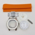 Silver Shell + Orange Tape + White Surface + Silver Needle Orange Seconds
