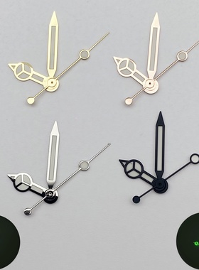 手表改装配件水鬼奔驰指针强绿夜光冰蓝夜光表针适装NH35/36机芯