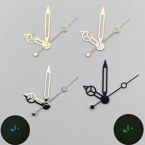 NH35指针水鬼奔驰表针绿夜光冰蓝