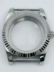 36/39mm Datejust Style Lug Bezel Watch Case Oyster Stainless Steel Case Round Edge Watch Case Sapphire Suitable for Nh35 Movement