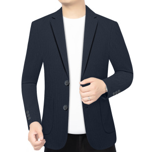 新款 薄款 中年男士 高档爸爸装 上衣外套潮 商务休闲西装 2026春季