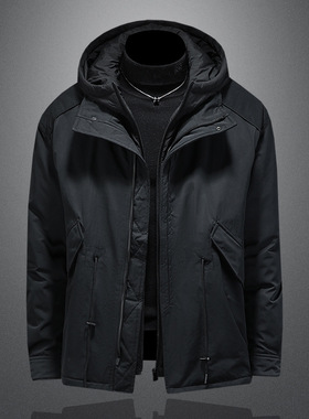 冬季新款户外羽绒服男士两件套潮流时尚休闲百搭保暖外套89066