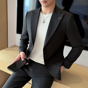 新款 商务西服套装 休闲西服男士 青年韩版 LJT2505 潮流时尚 春秋季