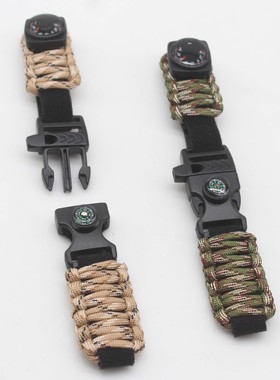 伞绳编织表带口哨指南针调节表带