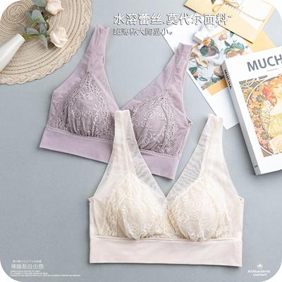 无钢圈遮副乳内衣春夏薄款胸罩女
