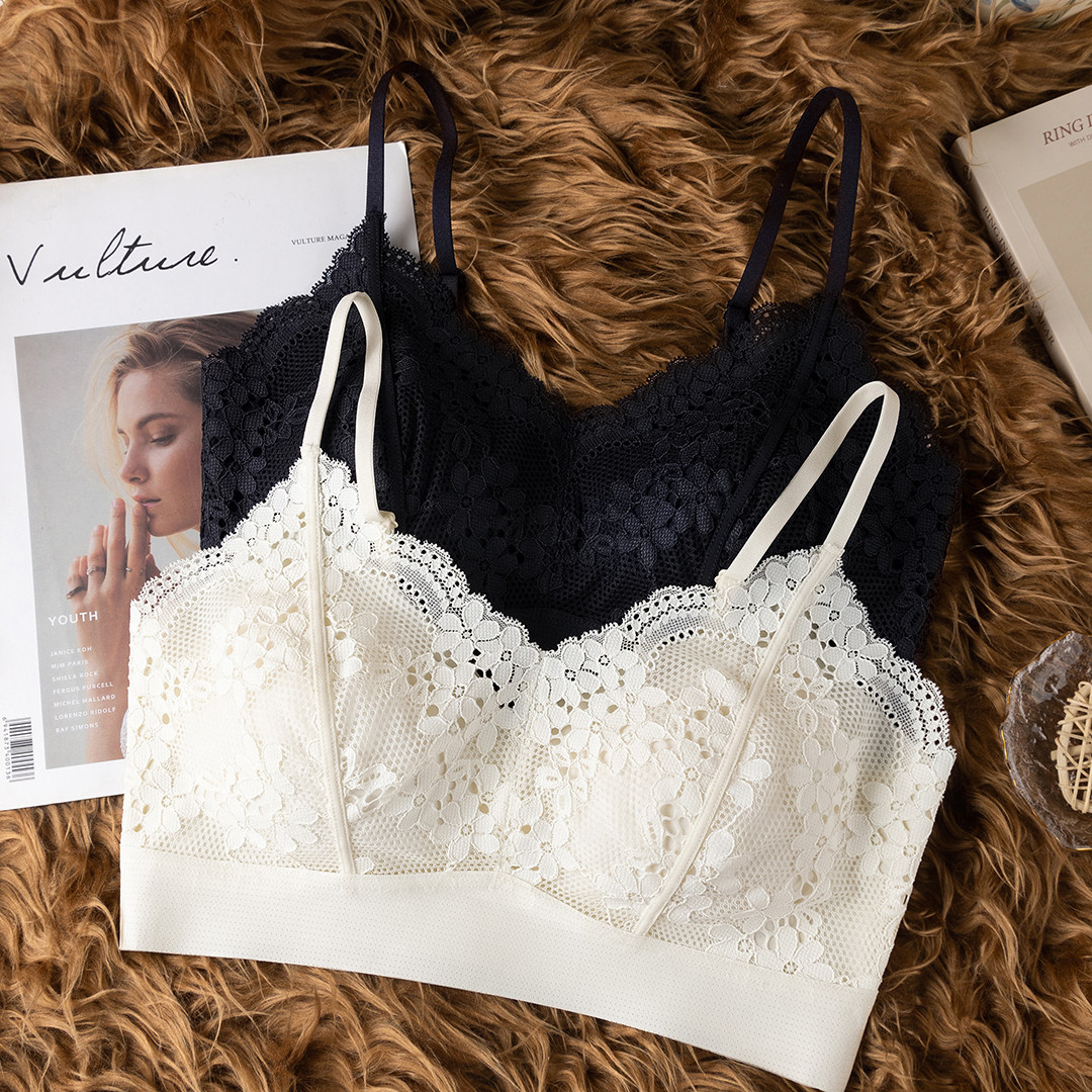 法式蕾丝性感美背一体杯无钢圈大胸显小聚拢防下垂薄款裹胸女内衣,女士内衣/男士内衣/家居服,文胸,淘宝优惠券,粉丝福利购,淘宝优惠卷