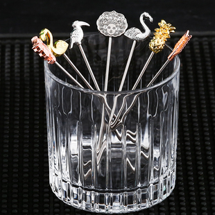 304不锈钢马天尼针酒签日式鸡尾酒针橄榄签酒签钢针饰物品水果叉