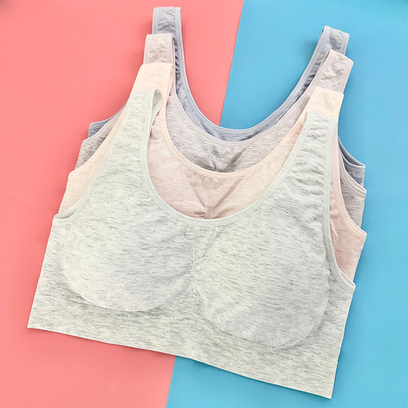 奥美芬5051少女学生胖mm跑步运动固定薄海绵背心文胸透气吸汗内衣