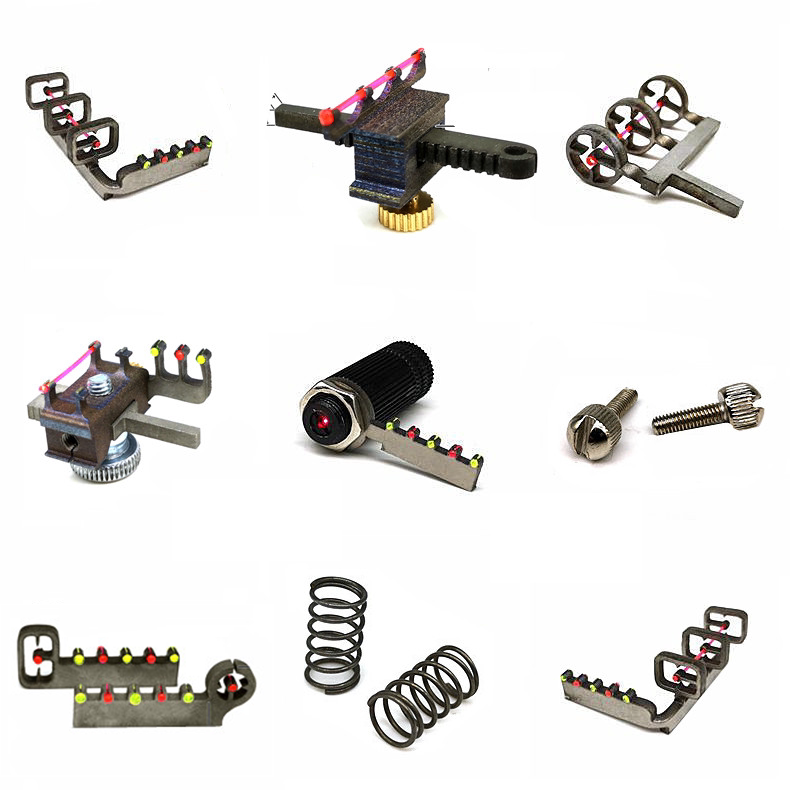 新款弹弓大全配件专用正品钛合金激光瞄螺丝瞄具排瞄瞄准器狙击弓