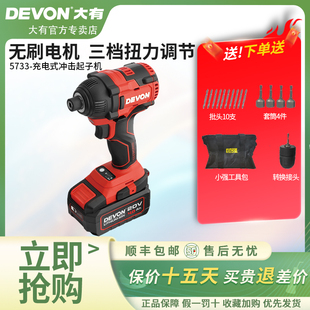 20H风批电改锥 大有20V充电式 冲击起子机螺丝批螺丝锂电钻5733