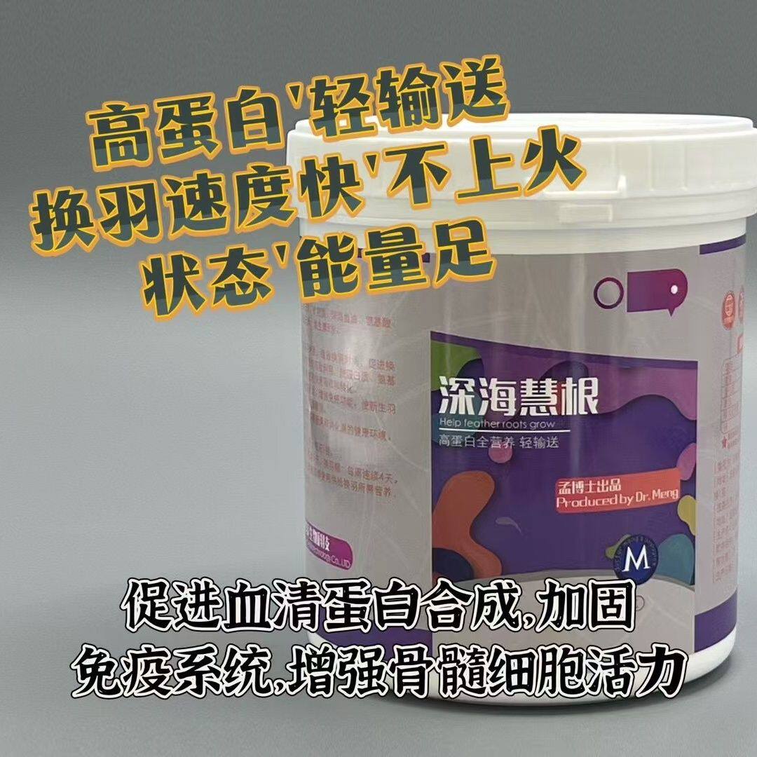【孟博士·深海慧根】500克 深海鱼油 蛋白 螺旋藻 促进消化 换羽