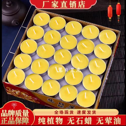 酥油灯植物4小时100粒供佛蜡烛