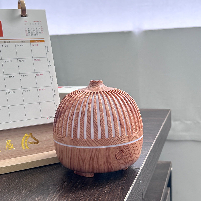 木纹香薰机超声波加湿器卧室用小型保湿美容仪加湿器智能香薰机