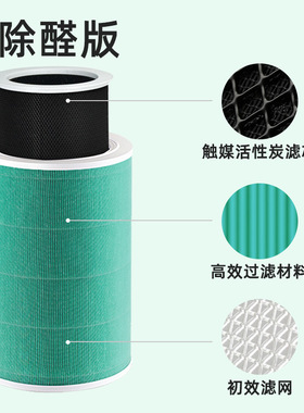 适用小米米家空气净化器滤芯2s/1/2/3 4 pro/4lite/ProH /max滤芯