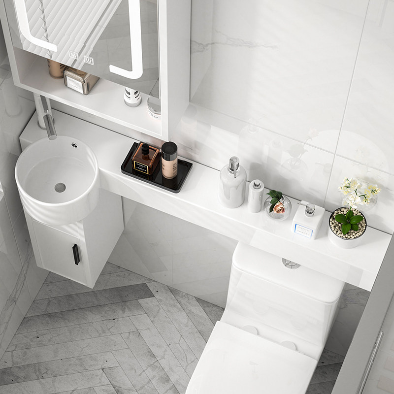 小户型洗手池脸盆挂墙式超窄洗漱盆马桶上延伸台面盆一体盆P字盆,家装主材,挂墙式洗脸盆,淘宝优惠券,粉丝福利购,淘宝优惠卷