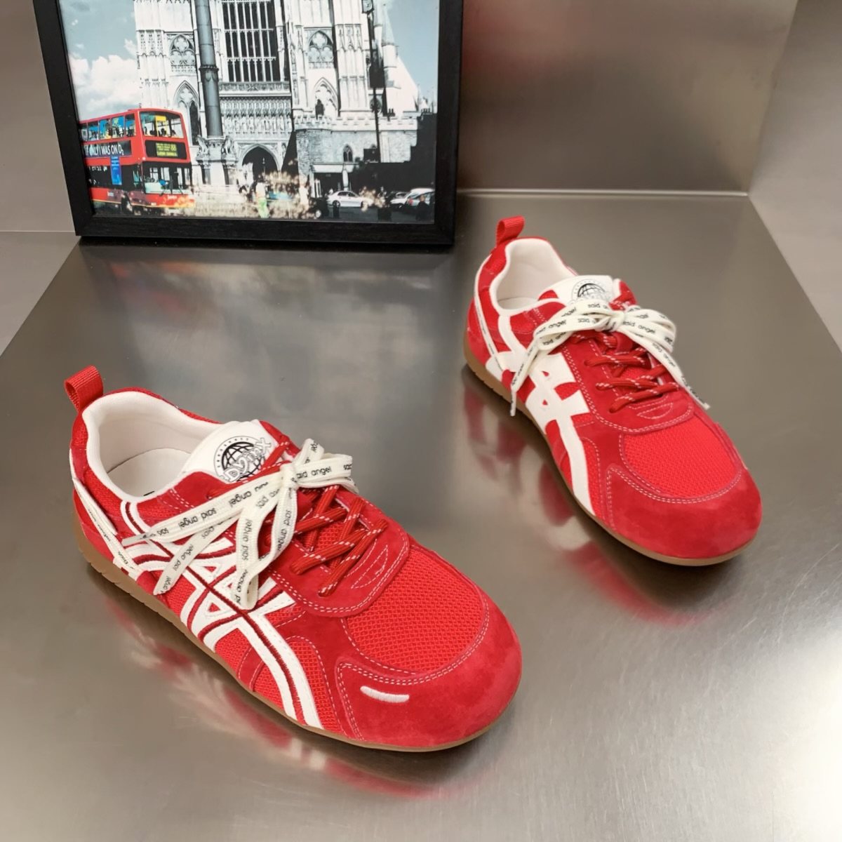 真皮双带德训鞋女2026春季新款软底舒适拼色系带休闲运动鞋显脚小,女鞋,德训鞋,淘宝优惠券,粉丝福利购,淘宝优惠卷