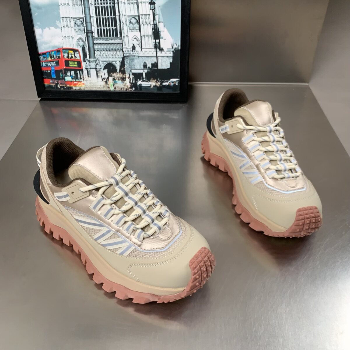 真皮复古厚底老爹鞋女2026春季新款增高5cm百搭户外休闲运动鞋潮