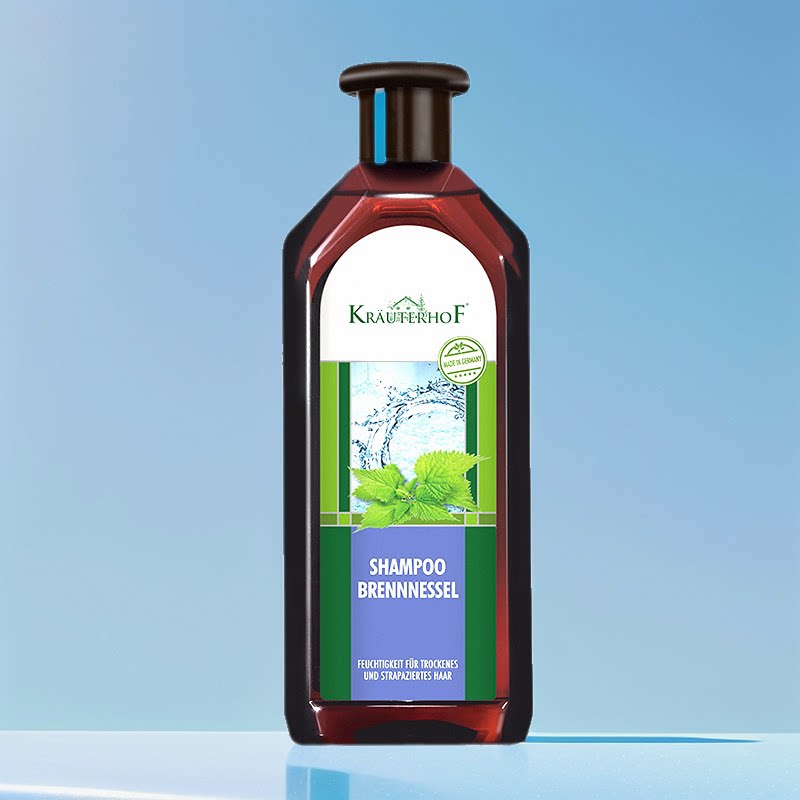 日期新鲜 德国krauterhof七叶庄园荨麻洗发水500ml强韧油头洗头膏