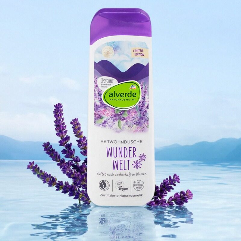 德国alverde艾薇德玫瑰薰衣草沐浴露250ml 芒果无花果沐浴露300ml