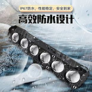 电动摩托车led灯强光透镜外置改装远近切线铺路射灯超亮白光激光