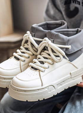 男鞋2025新款秋冬男士高帮鞋男款板鞋休闲鞋冬季鞋子潮鞋个性两穿