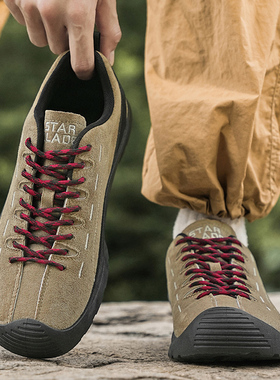 鞋子男2025新款潮牌休闲运动鞋复古潮流百搭登山鞋户外厚底徒步鞋