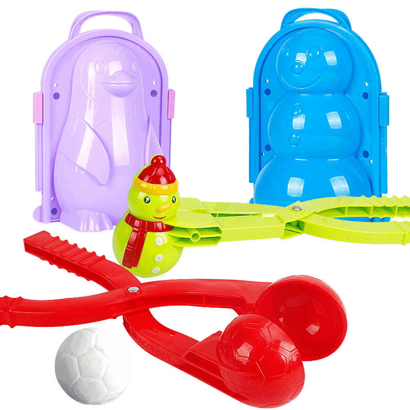 小鸭子儿童夹雪球夹子玩雪堆雪人工具模具下雪玩具装备打雪仗神器