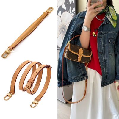 适用L家法棍包蜜腊色植鞣皮手挽带包带替换肩带可调节肩带包配件