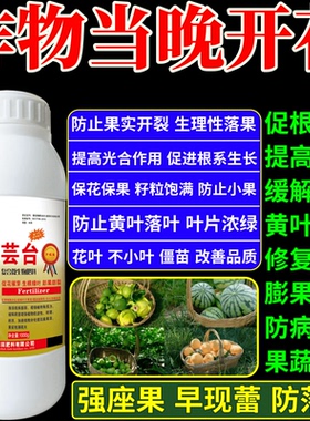 作物当晚开花脂叶面肥植物生长调节剂果树蔬菜保花保果增产增收素