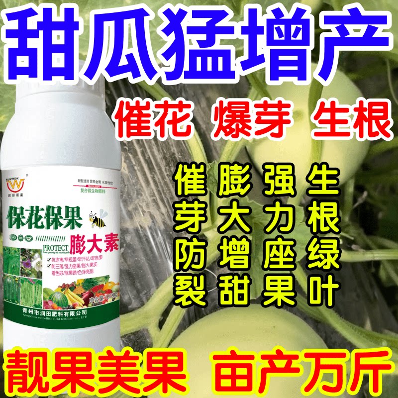 甜瓜猛增产花保果素蔬菜专用膨大剂水果增大剂防裂防落靓果叶面肥