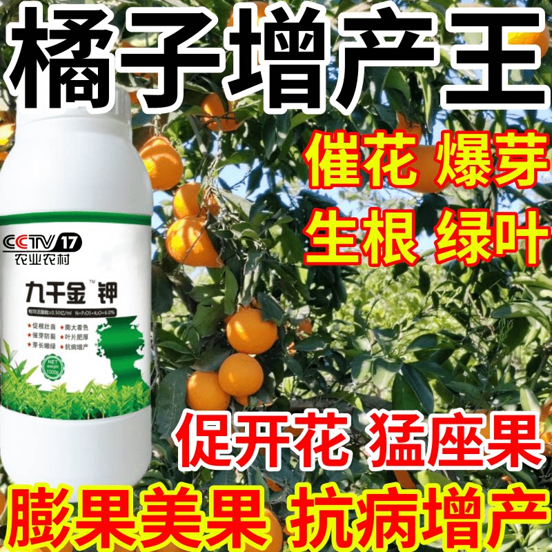 橘子增产王九千金果树蔬菜花卉保花保果促开花美果生根绿叶叶面肥