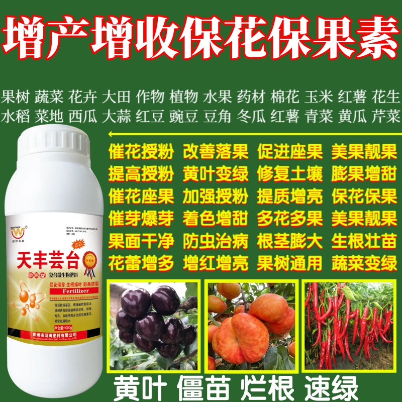 增产增收保花保果素提高座果率保花保果增产增收植物蔬菜叶面肥料