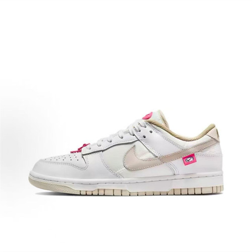 Nike Dunk 街舞系列 低帮 运动 休闲板鞋 女款 白粉DX6060-121