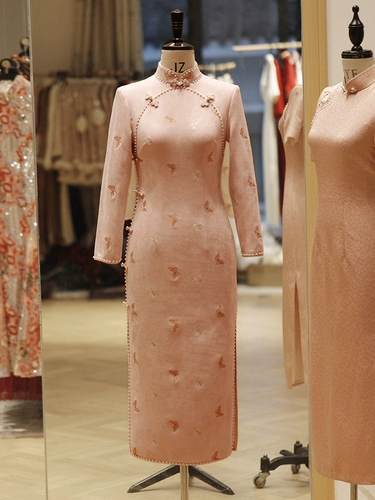 Зимнее демисезонное легкое ципао, коллекция 2023, светлый стиль, китайский стиль