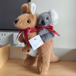 澳大利亚母子袋鼠驼考拉公仔毛绒玩具澳州可爱玩偶拌手礼生日礼物