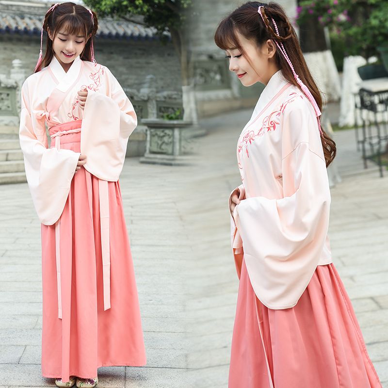襦裙广袖仙鹤交领情侣毕业照汉服