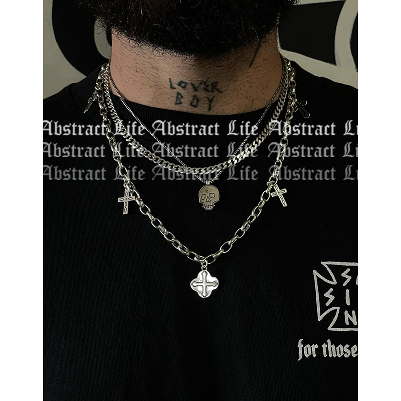 十字架项链唱哥特朋克摇滚暗黑