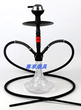 双管水烟壶全套含烟锅炭隔酒吧个人专用夜店水烟壶阿拉伯shisha