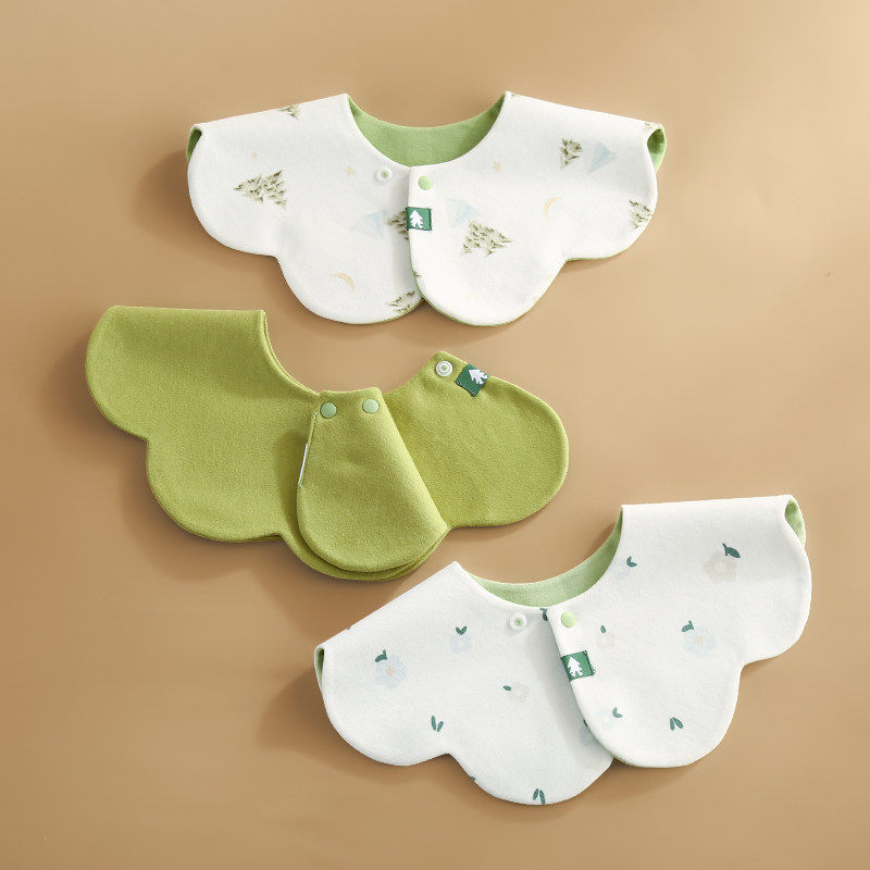 婴幼儿围嘴加大加宽a类纯棉男女宝宝高颜值速干围兜婴幼儿口水巾