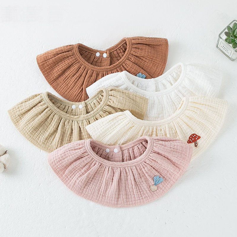 婴儿口水巾纯棉纱布围嘴宝宝夏季薄款围兜新生儿婴幼儿可调节围脖