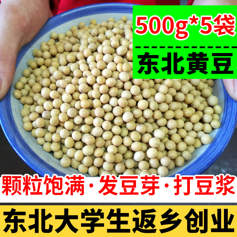 500g*5袋 东北黄豆打豆浆专用豆农家自种非转基因新大豆发豆芽