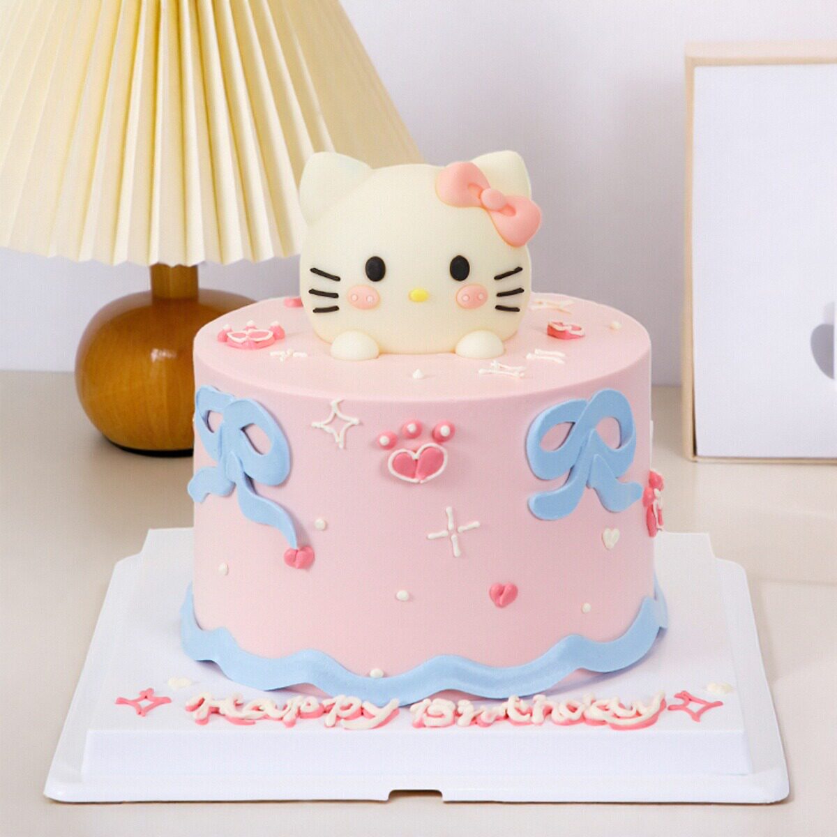 立体kt猫巧克力蛋糕装饰摆件 小猫凯蒂猫立体卡通猫头kitty猫插件