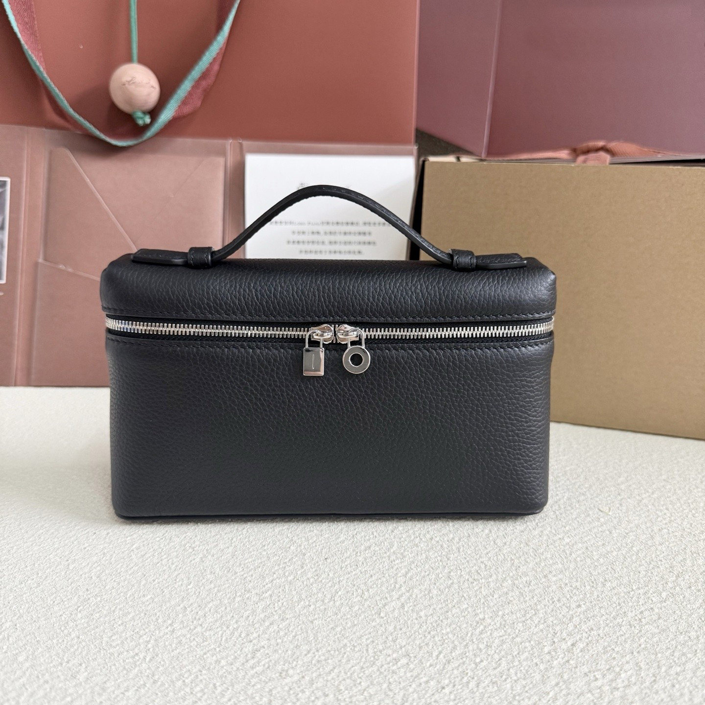 进口togo皮荔枝纹手工LP19饭盒包Extra Pocket盒子手提单肩斜挎包