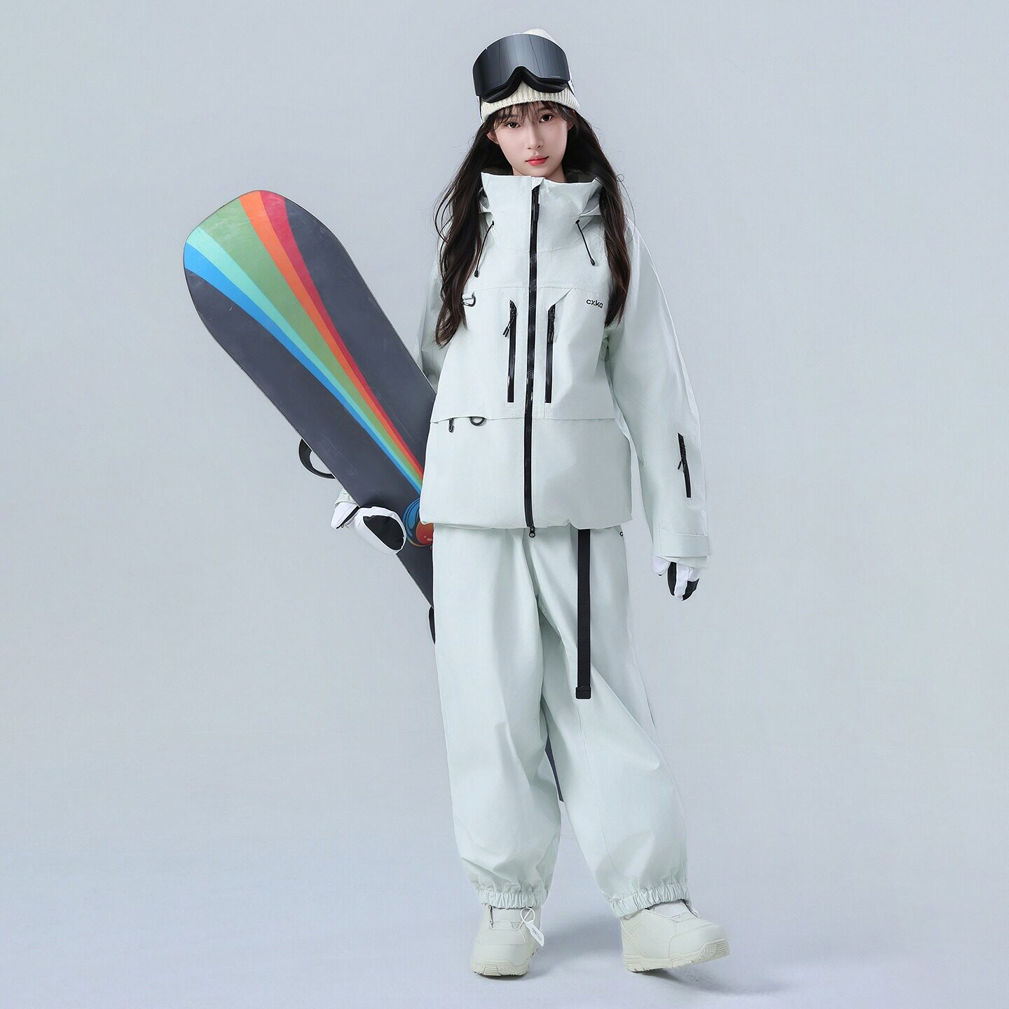 滑雪服套装单板双板夹棉加厚两件套情侣保暖防寒户外登山服