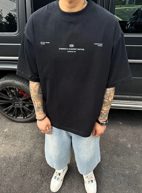 STA国潮重磅纯棉短袖T恤男女夏季新款潮牌美式百搭设计感情侣上衣